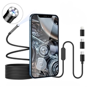 Wasserdichte 8mm Endoskopkamera für iPhone, iPad, Smartphones, Tablet - 3m